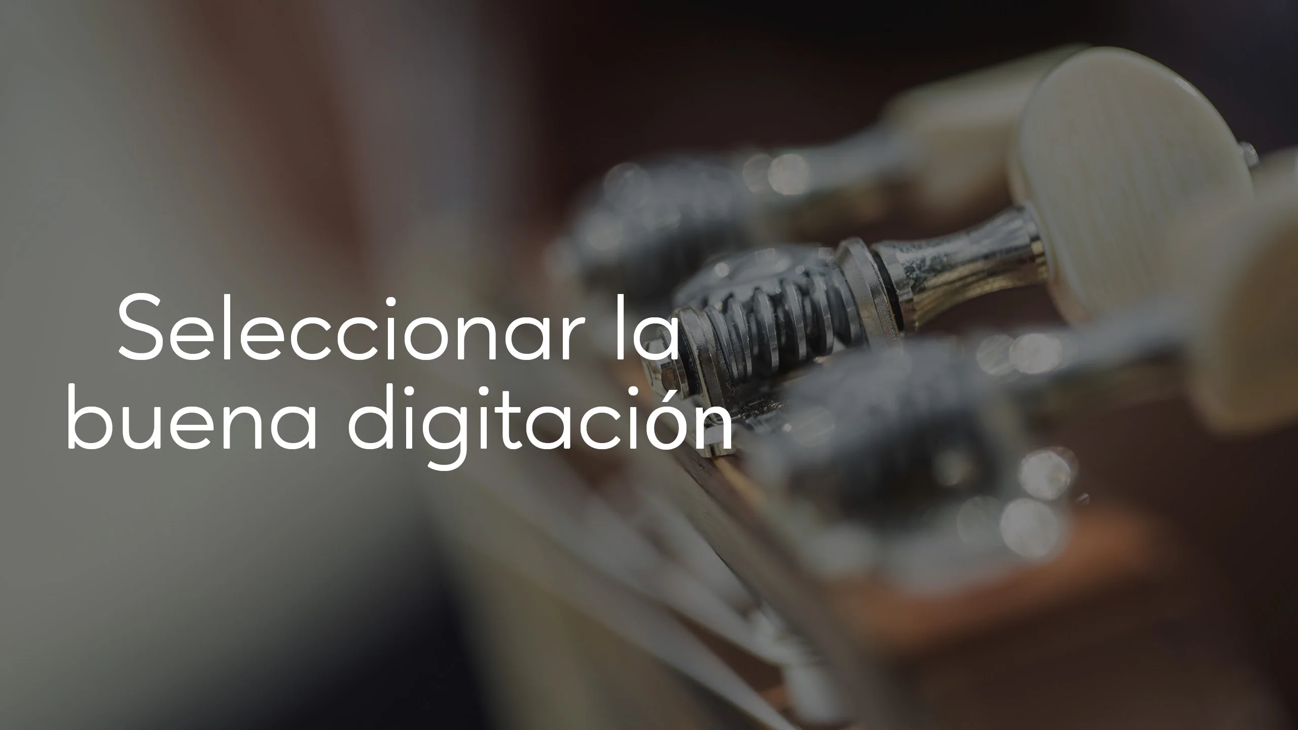 Seleccionar la buena digitación